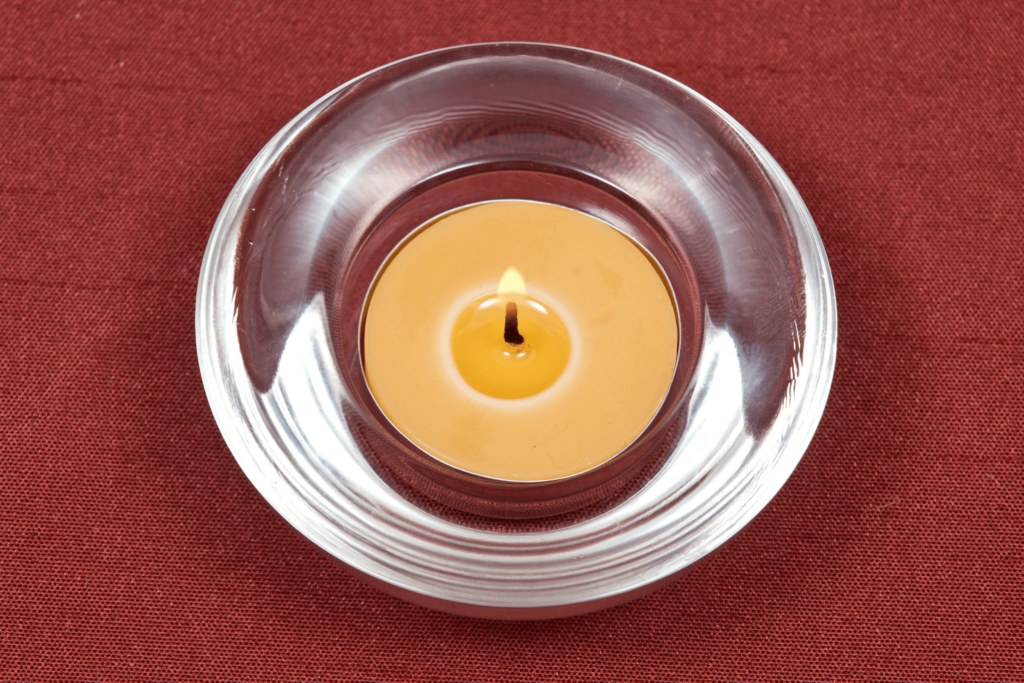 beeswax tea candle