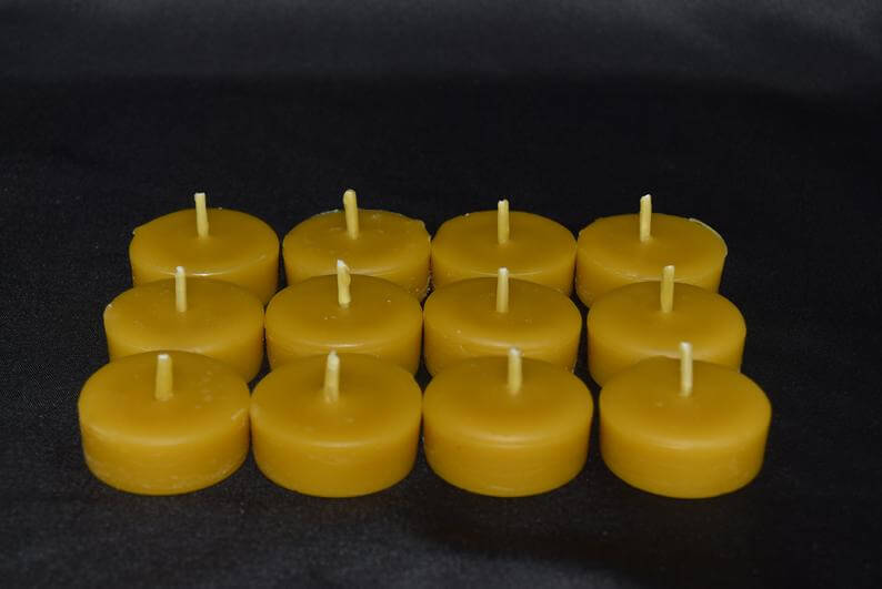 beeswax tealight candles